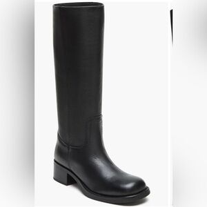 Steve Madden Riggs Black Leather Boots Sz 7.5